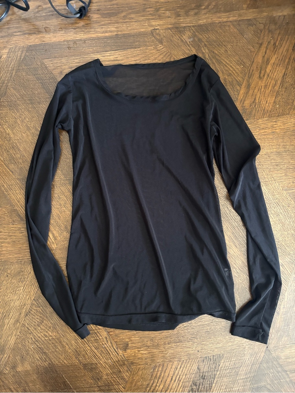 Mesh black long sleeve